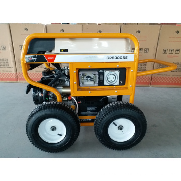 7500 Watts Générateur Portable Essence avec RCD et 4 X Pneumatic Large Wheels (GP8000SE)